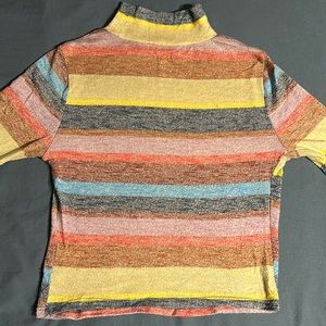 Medium colorful striped cozy shirt.